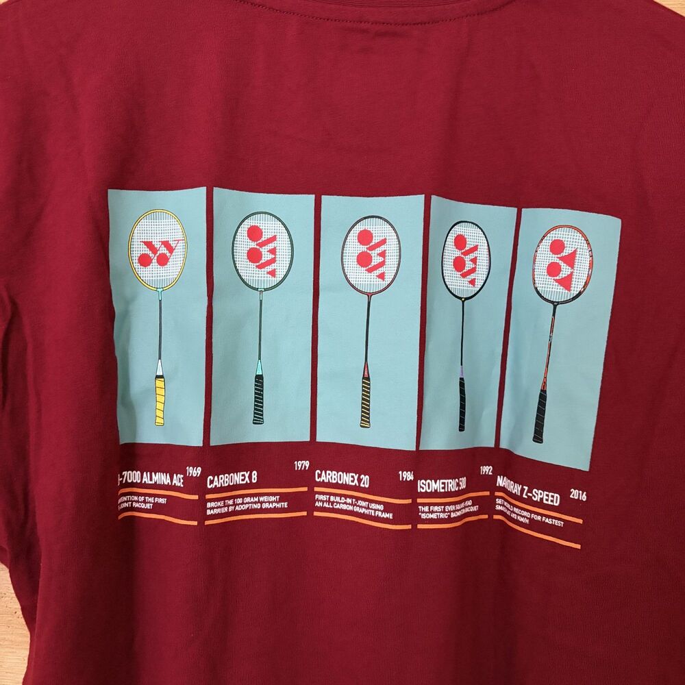 Yonex Cotton Racket Design Unisex Tshirt - Picture 5 of 6